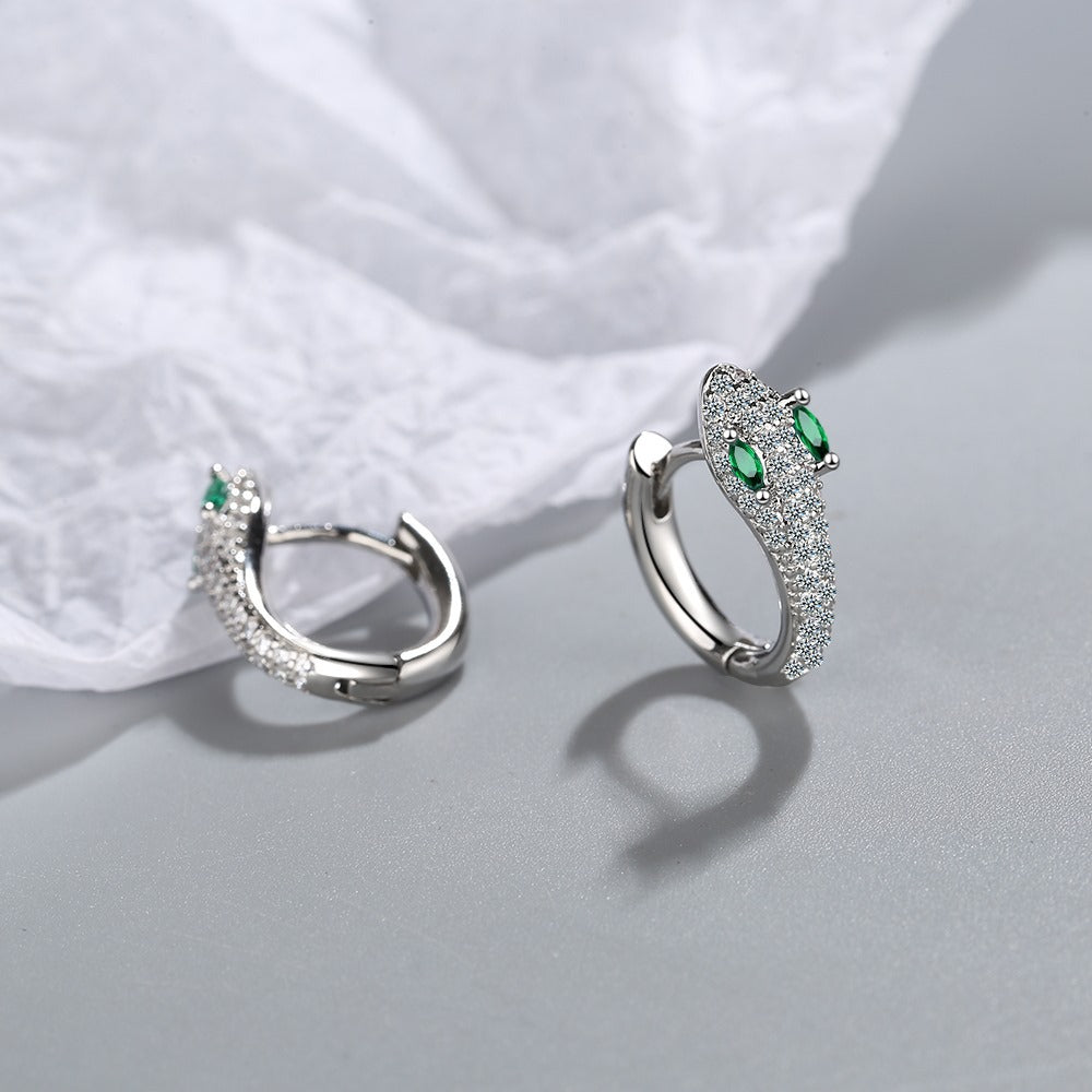 Boucles d'oreilles serpent en diamant