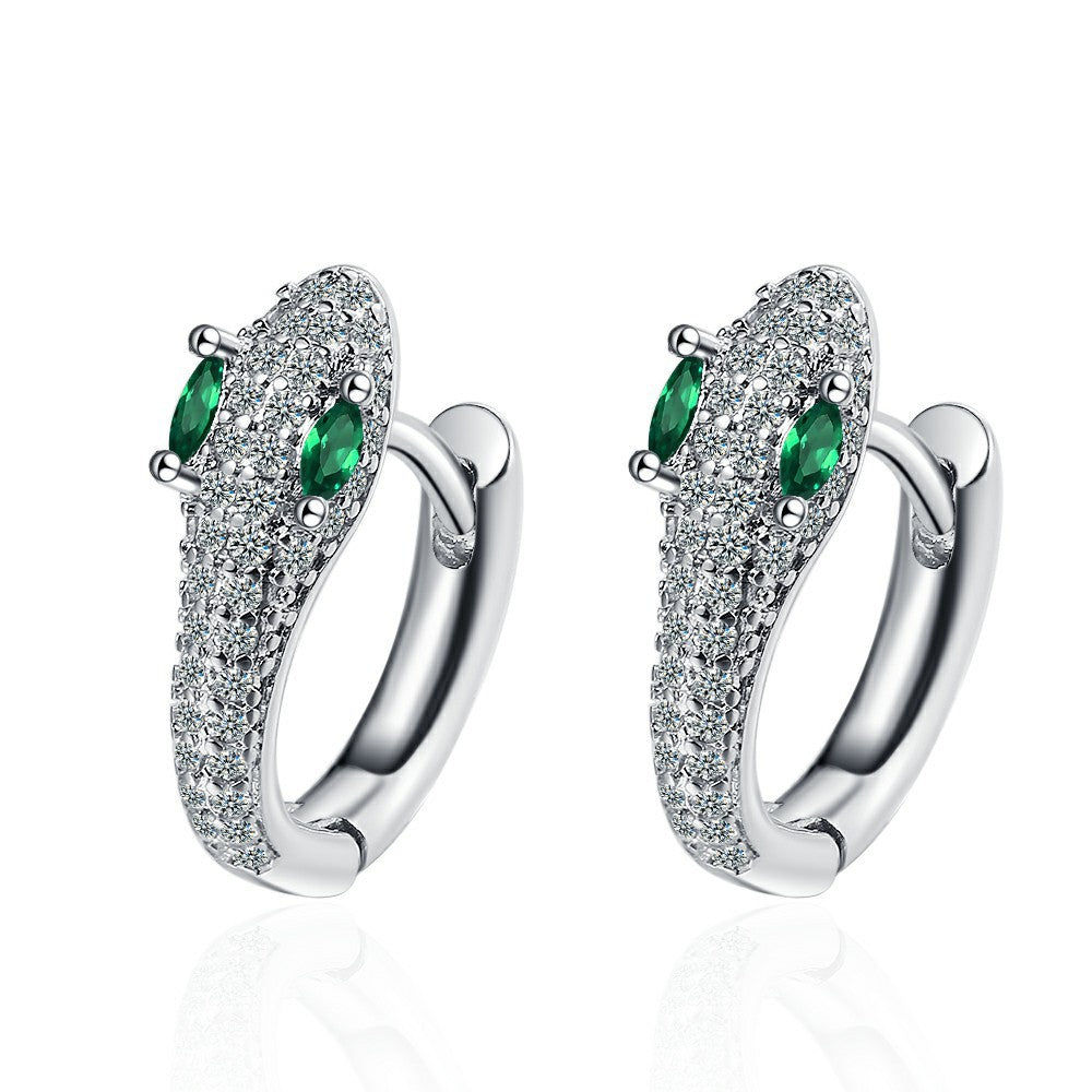 Boucles d'oreilles serpent en diamant