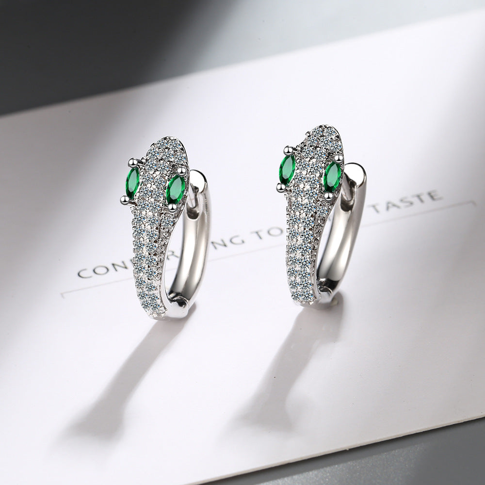 Boucles d'oreilles serpent en diamant