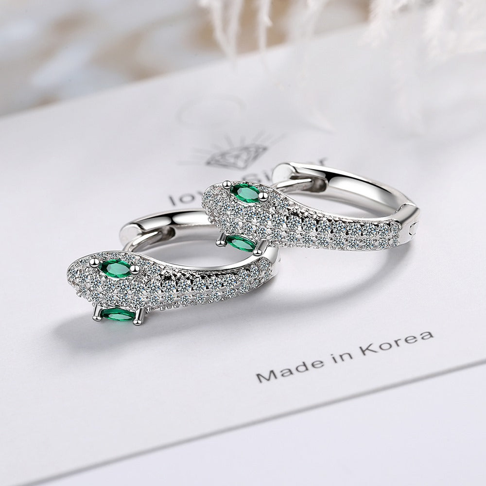 Boucles d'oreilles serpent en diamant