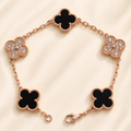 Eternal Clover Pro Bracelet | 18K Gold Plated Luck & Elegance (Rose Gold Chain)