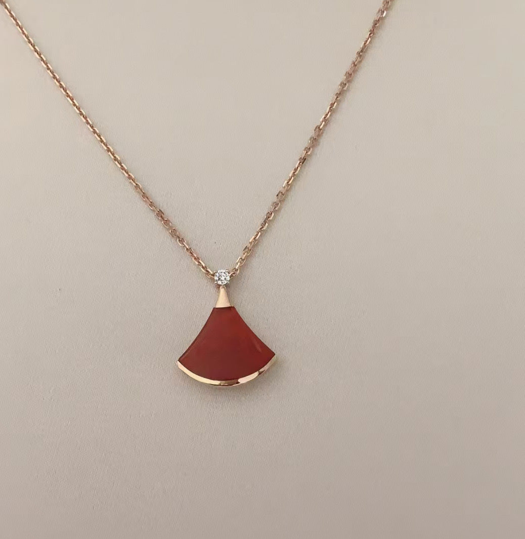 Shell skirt pendant necklace