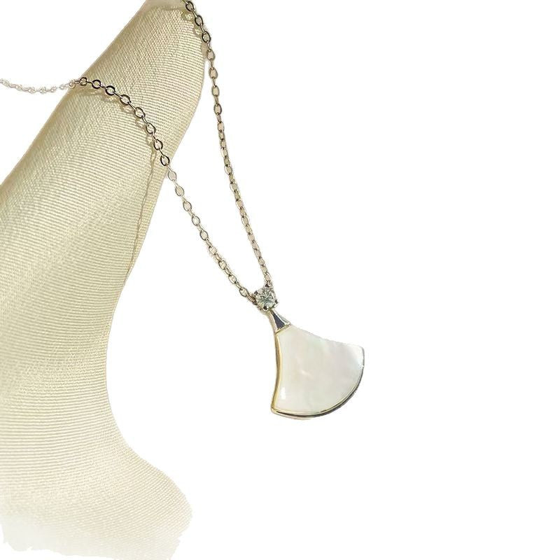 Shell skirt pendant necklace