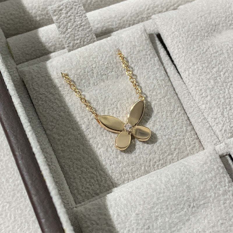 Butterfly glossy necklace