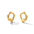 Boucles d'oreilles à anneau creux en texture de lave