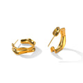 Boucles d'oreilles géométriques en métal