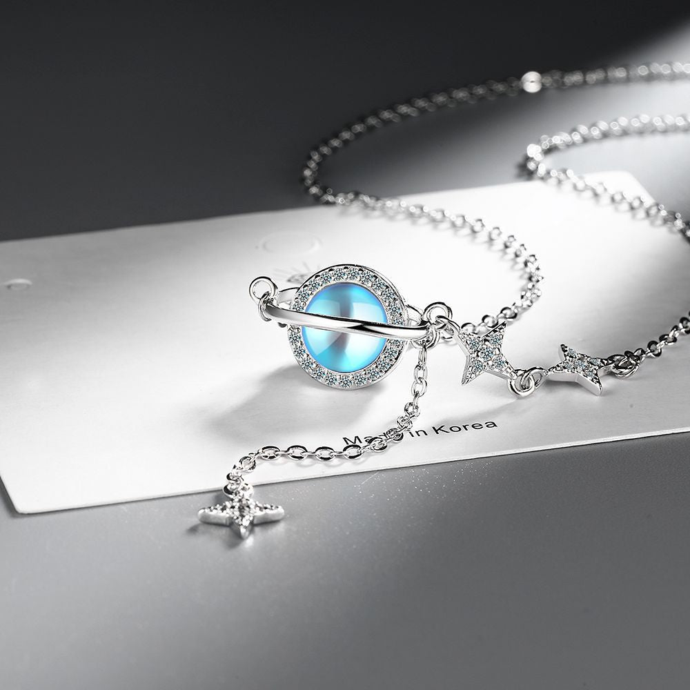 Collier Planète Pierre de Lune