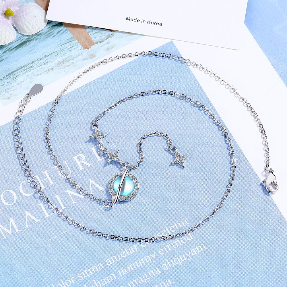 Collier Planète Pierre de Lune