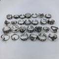CH-S925 Silver Plated Vintage Open Hip Hop Ring