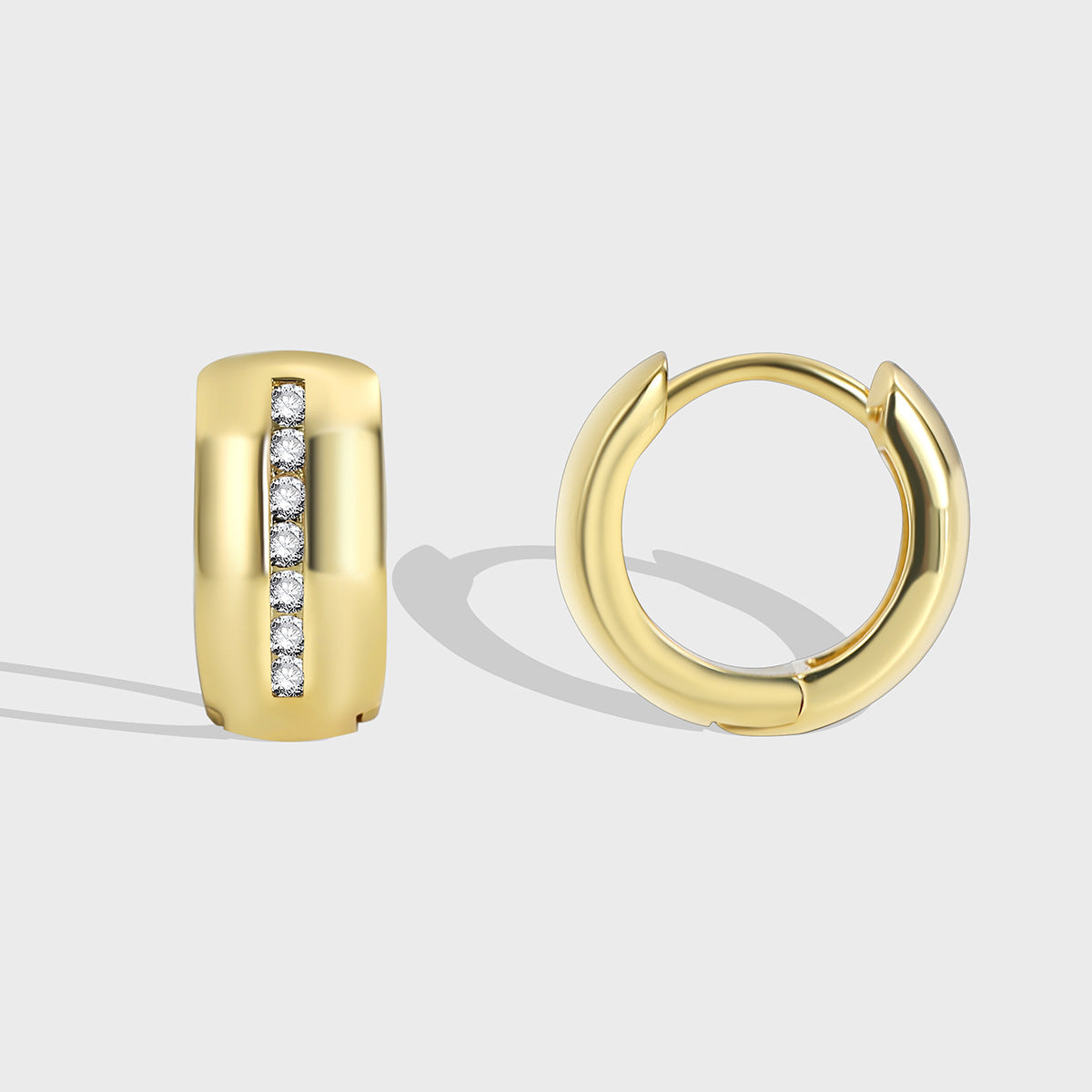 Smooth Diamond Earrings