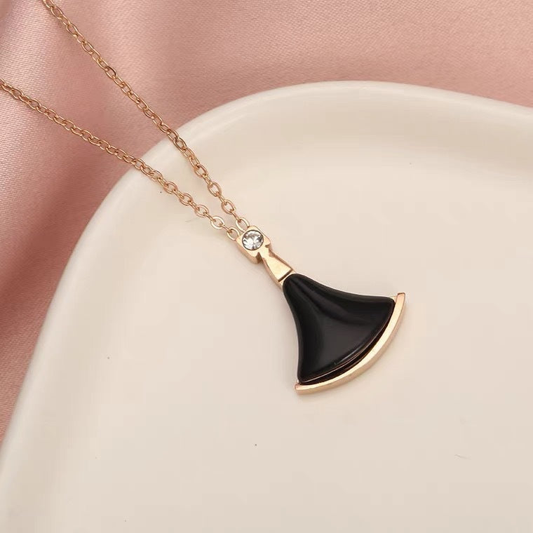 Shell skirt pendant necklace