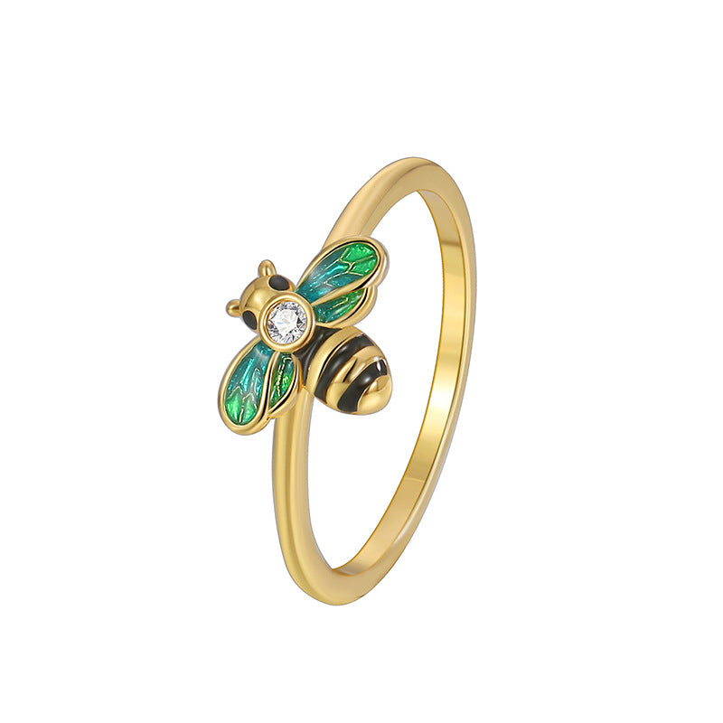 Bague diamant abeille