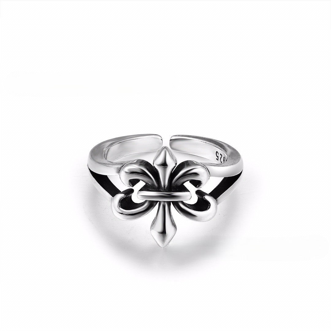 CH-S925 Silver Plated Vintage Open Hip Hop Ring(26)
