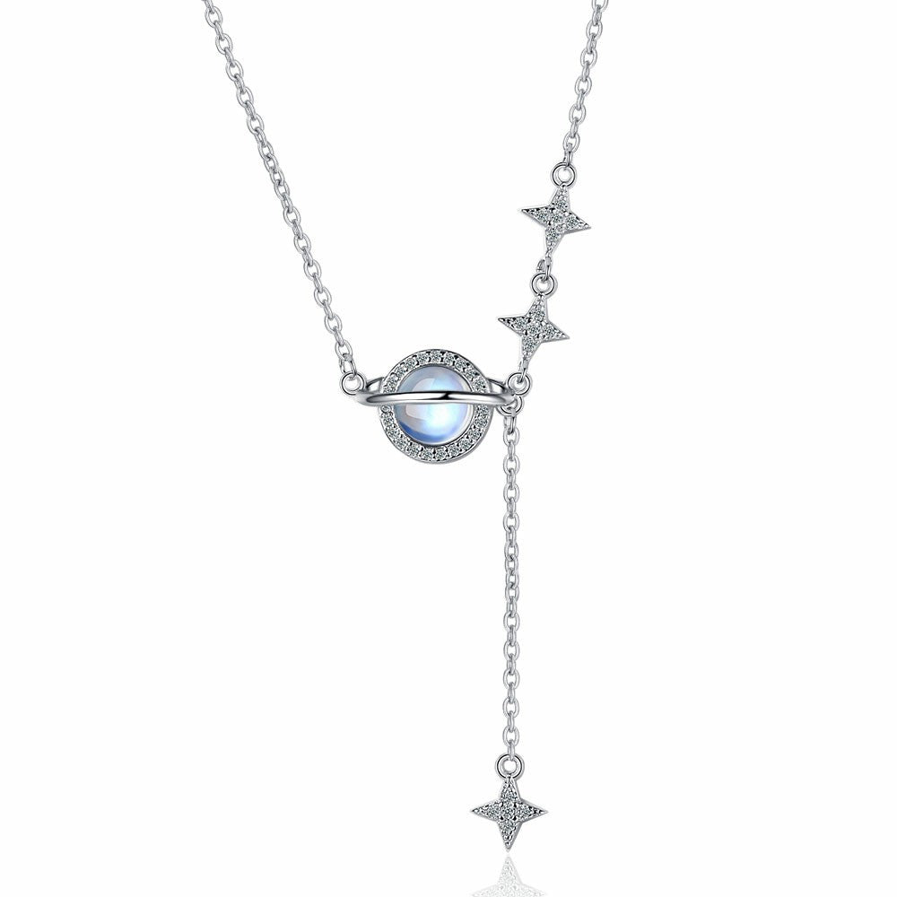 Collier Planète Pierre de Lune