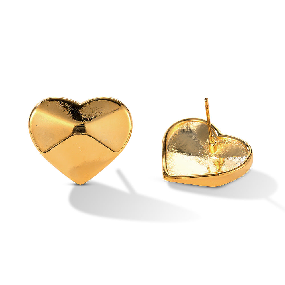 Fashion Simple Love Smooth Earrings