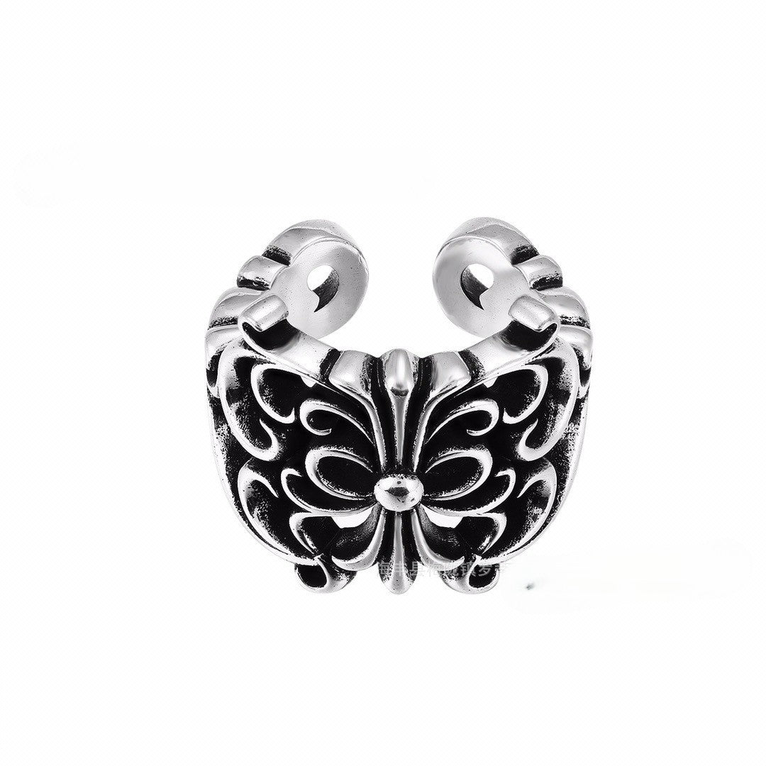 CH-S925 Silver Plated Vintage Open Hip Hop Ring(16)