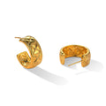 Minimalist glossy diamond pattern earrings