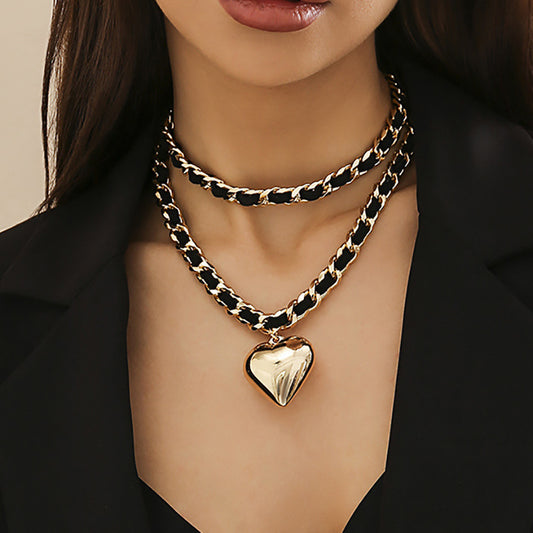 Velvet Chain Heart Necklace