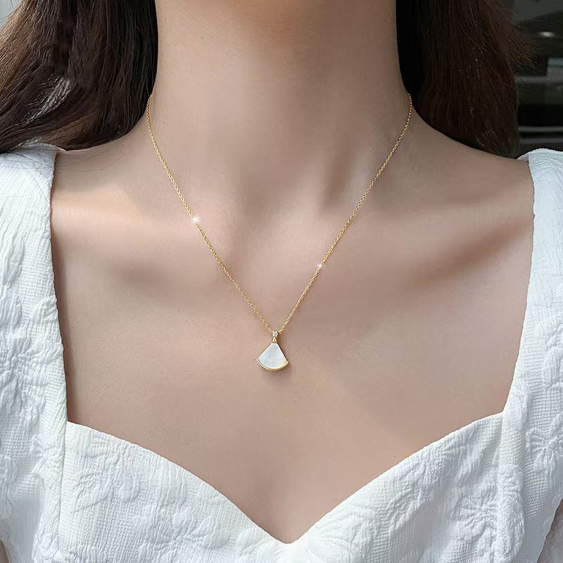 Shell skirt pendant necklace