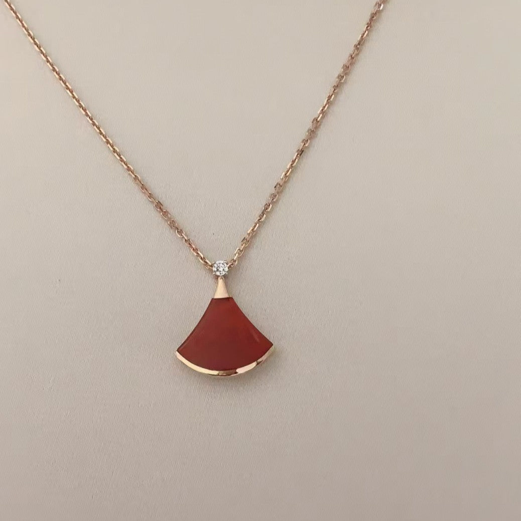 Shell skirt pendant necklace