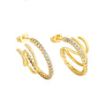Three circle diamond earrings