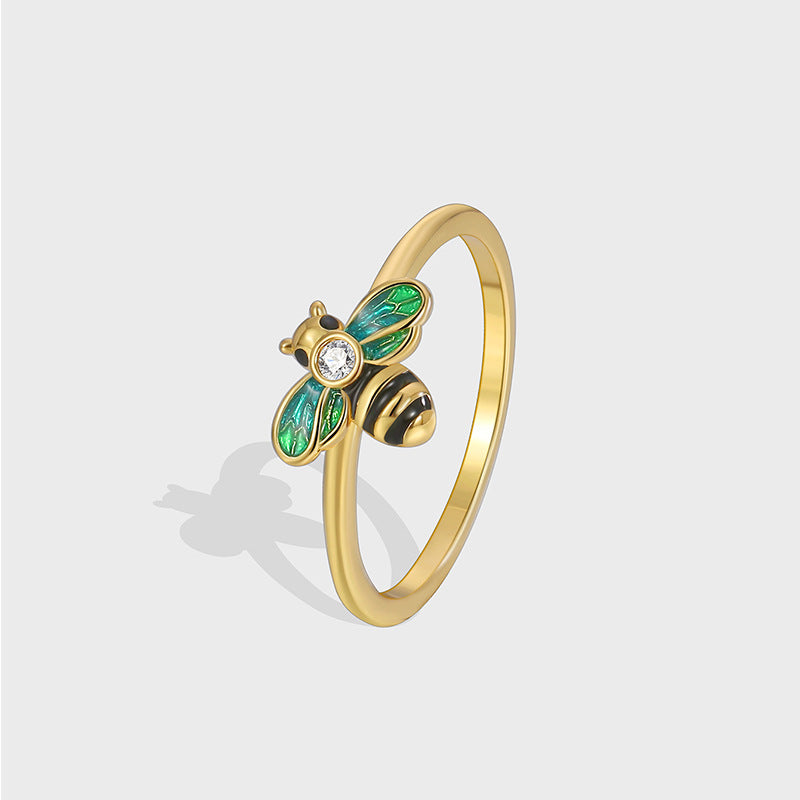 Bague diamant abeille