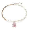 Beating Heart Teddy Bear Crystal Bracelet