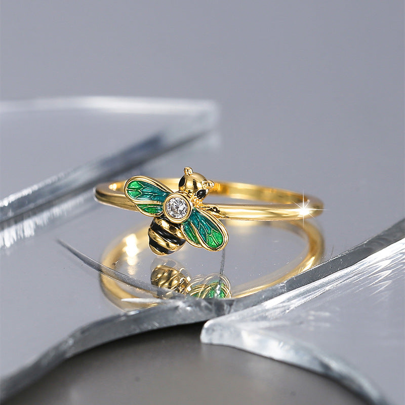 Bague diamant abeille