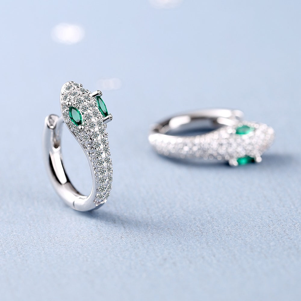 Boucles d'oreilles serpent en diamant