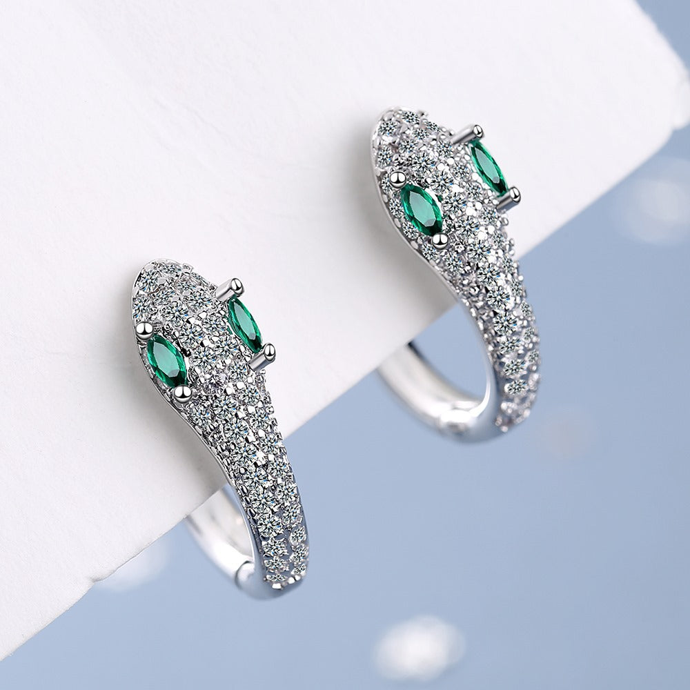 Boucles d'oreilles serpent en diamant