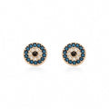 Round Crystal Halo Stud Earrings
