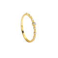 Bague vague en or et diamant