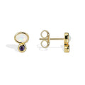 Boucles d'oreilles rondes en diamant violet