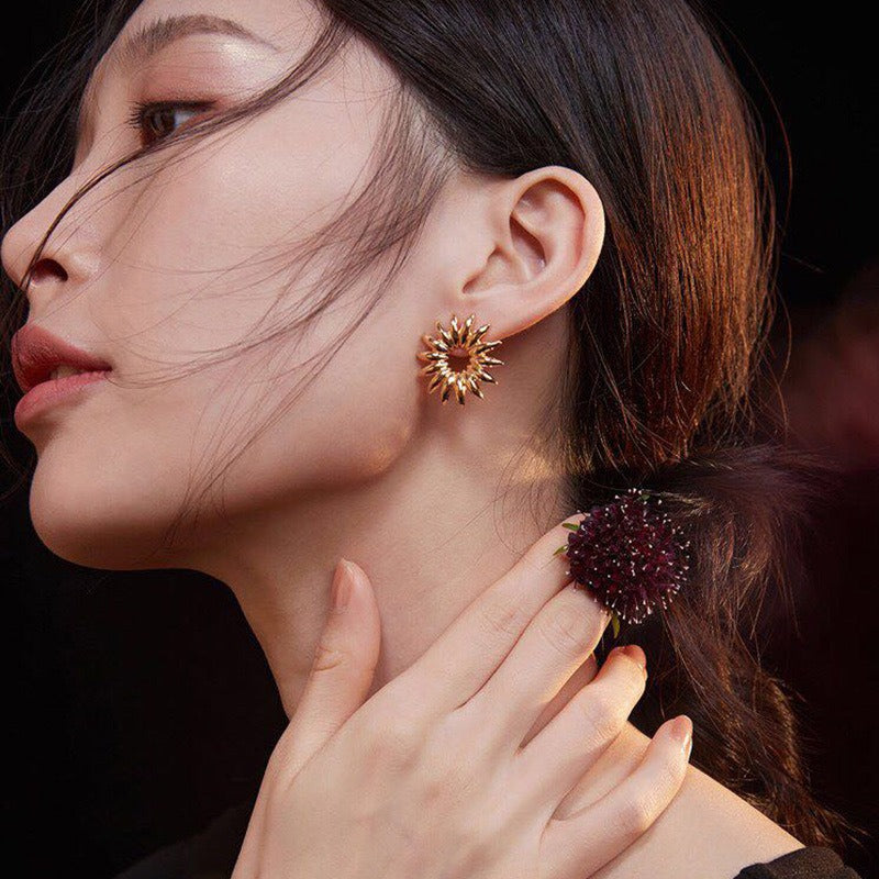 Boucles d'oreilles tournesol marguerite