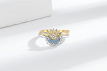 Sun and moon adjustable open rings styled together