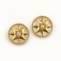 Eight-Point Compass Star Earrings – Stud & Hoop Styles