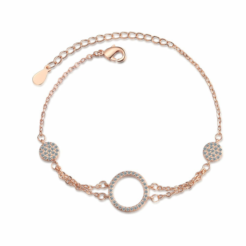 Diamond Double Layer Ring Bracelet