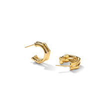 Boucles d'oreilles brillantes en forme de C 
