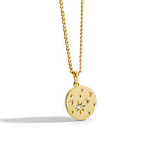 Round Diamond Star Necklace