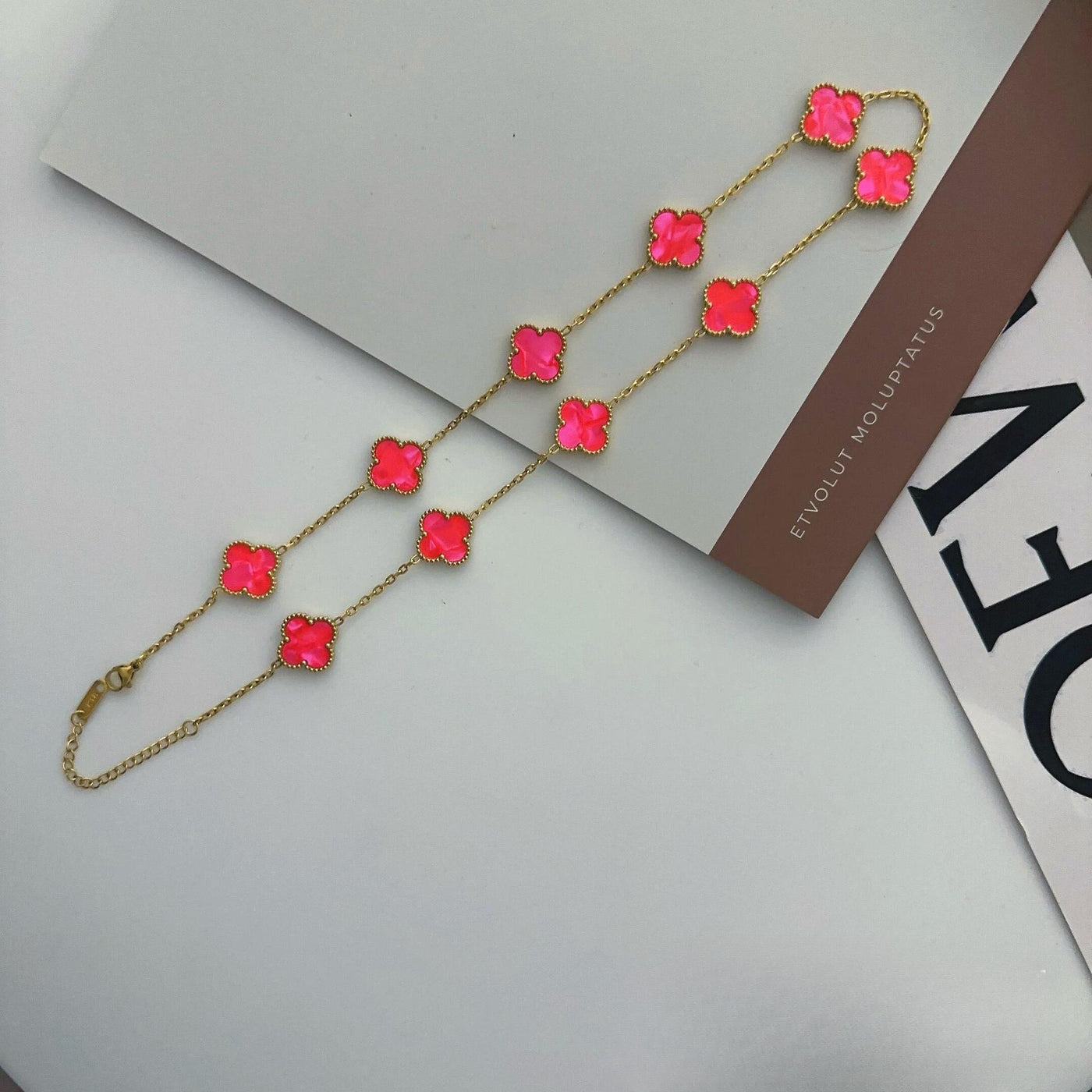 Ten-flower four-leaf clover necklace – Elegant Gift for Her LuckCoo