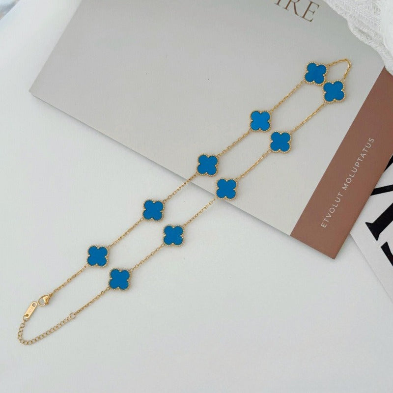 Ten-flower four-leaf clover necklace – Elegant Gift for Her, Waterproof & Tarnish Free