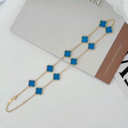 Ten-flower four-leaf clover necklace – Elegant Gift for Her, Waterproof & Tarnish Free