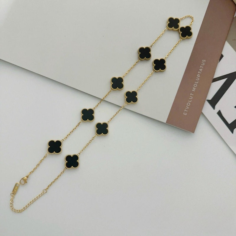 Ten-flower four-leaf clover necklace – Elegant Gift for Her
