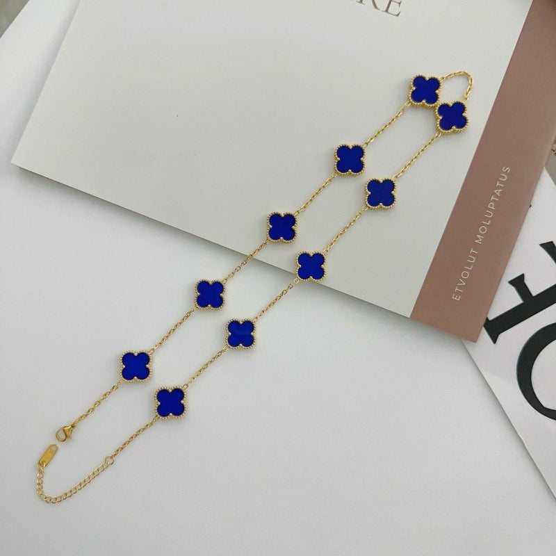 Ten-flower four-leaf clover necklace – Elegant Gift for Her, Waterproof & Tarnish Free