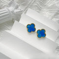 Four-Leaf Clover Earrings for Women – 925 Silver, 18K Gold Plated, Hypoallergenic
