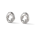 Irregular Pleated Oval Earrings