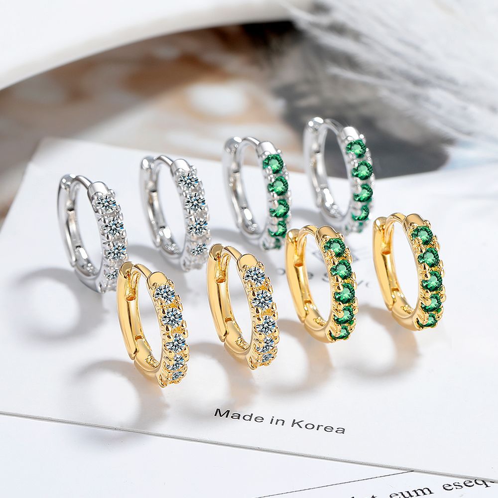 Boucles d'oreilles créoles en diamant 