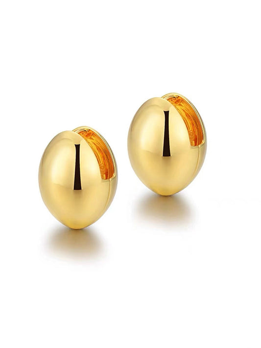 Vintage gold eggshell earrings