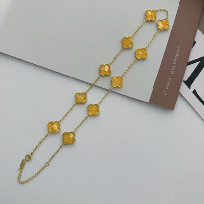 Ten-flower four-leaf clover necklace – Elegant Gift for Her, Waterproof & Tarnish Free