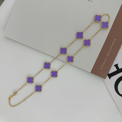 Ten-flower four-leaf clover necklace – Elegant Gift for Her, Waterproof & Tarnish Free